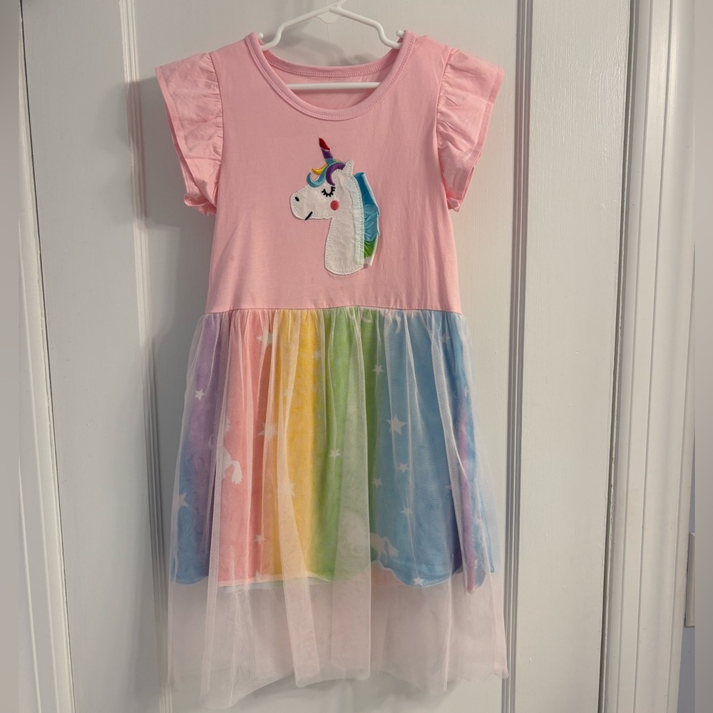 Unicorn Rainbow Kids Dress